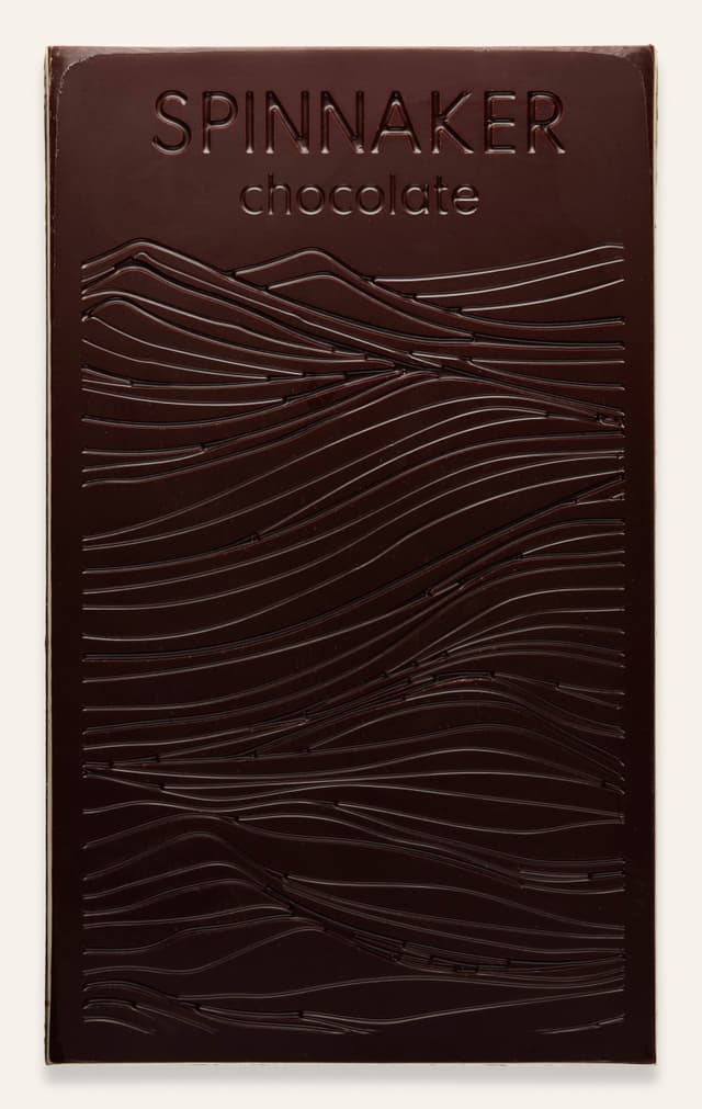 Front of 70% Ecuador bar made by Spinnaker Chocolate in the United States