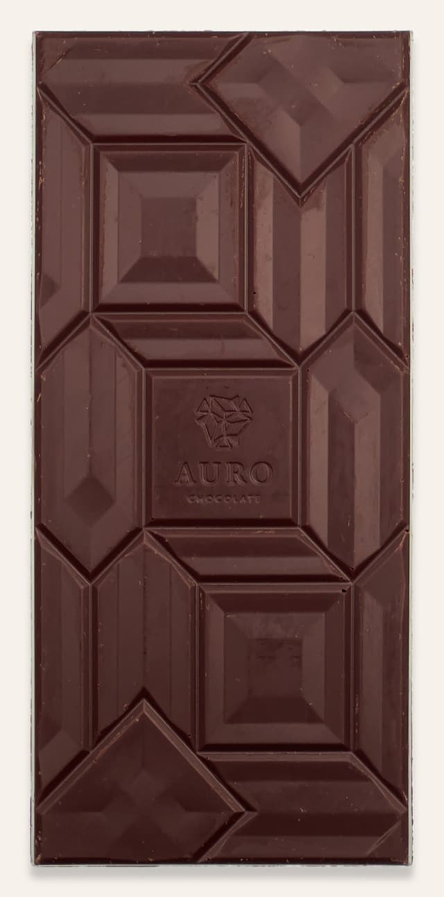 Front of 85% Dark Chocolate Mana Single-Estate bar made by Auro Chocolate in the Philippines