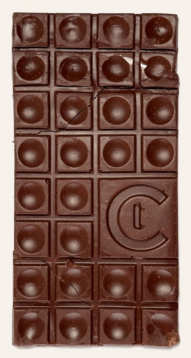 Front of Caramel Crack Organic 50% dark milk chocolate bar from Terroir Chocolate with a custom branded bar