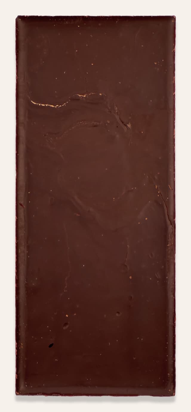 Back of Chocolate Nib'd bar made by Zimt Chocolates