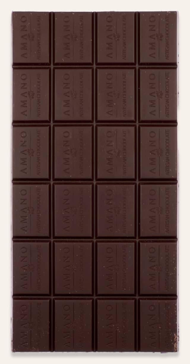 Front of Dos Rios Dominican Republic bar made by Amano Artisan Chocolate in the United States