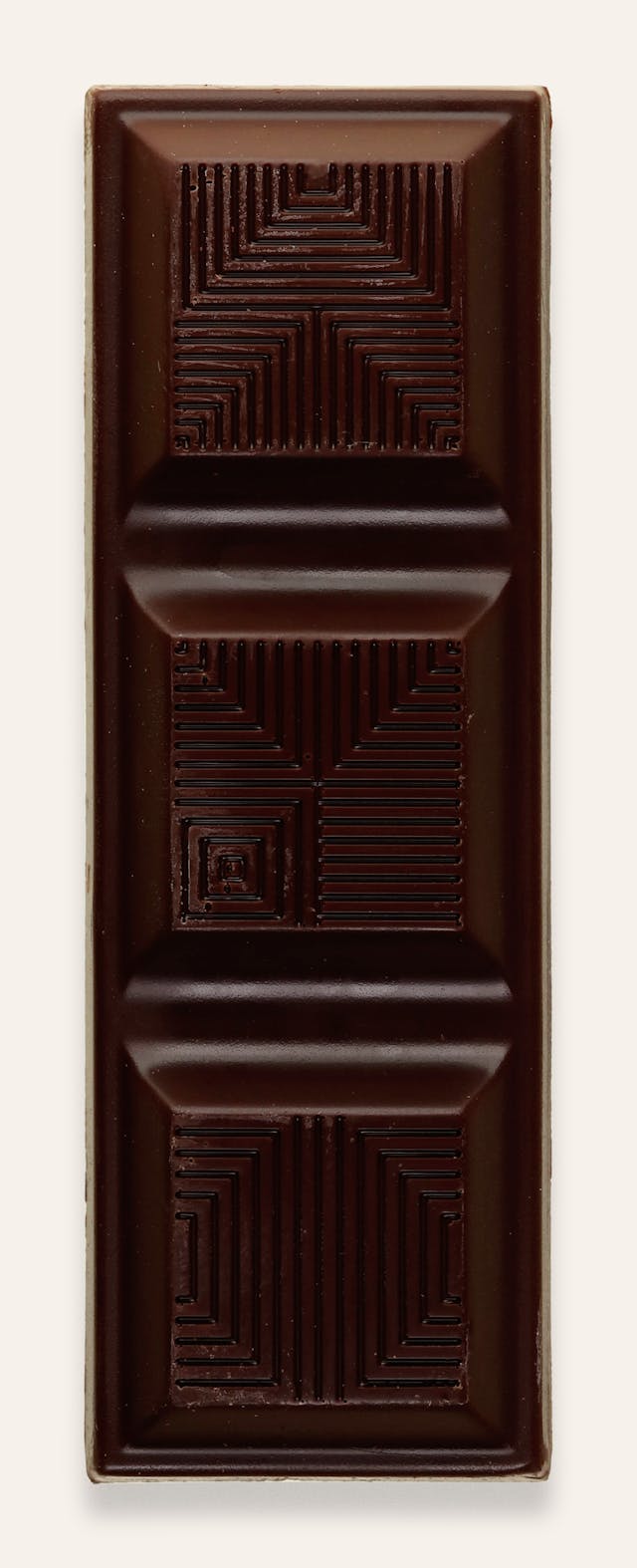 Front of Born Fruity Lush & Fruity Cacao Truffle Filled Dark Chocolate bar made by TCHO in the United States