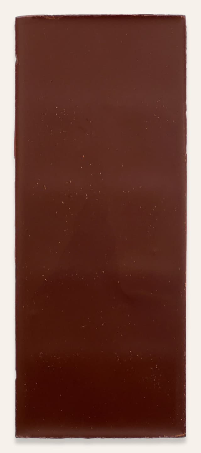 Back of Peanut Butter Dark Chocolate bar made by Maverick Chocolate Co in the United States